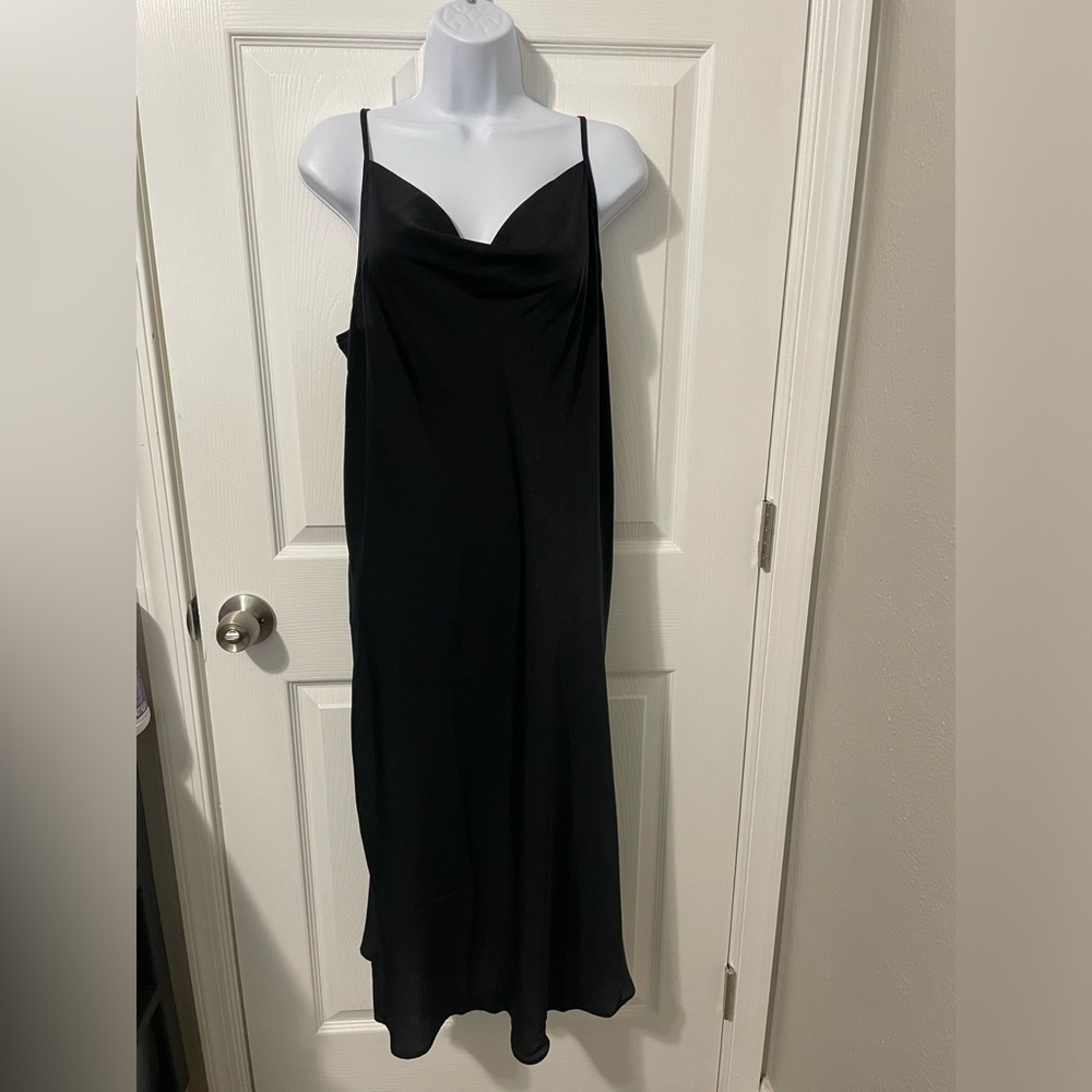 Black slip dress